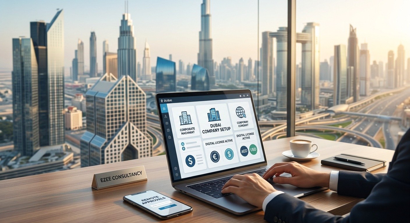 Establish your presence in Dubai's thriving business ecosystem remotely.